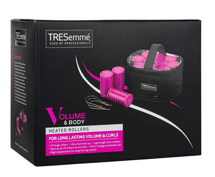 Tresseme Heated Hair Rollers 32mm for Volume & Curls Set of 10 with Case - 3039U
