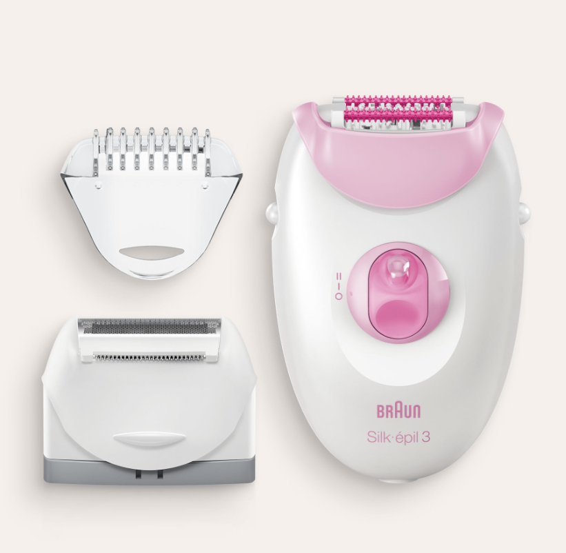 Braun Epilator & Shaver Trimmer Silk Epil 3 Leg & Body  Corded + 2 Attachments