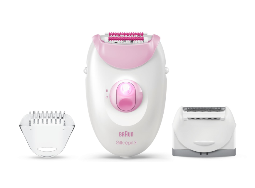 Braun Epilator & Shaver Trimmer Silk Epil 3 Leg & Body  Corded + 2 Attachments