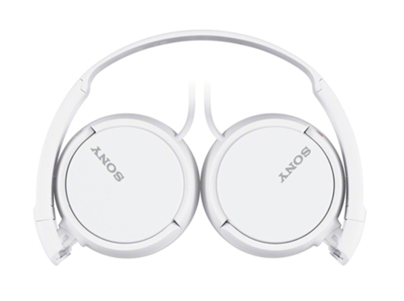 Sony Headphones On-Ear Stereo Earphones Wired Foldable- MDR-ZX110 White