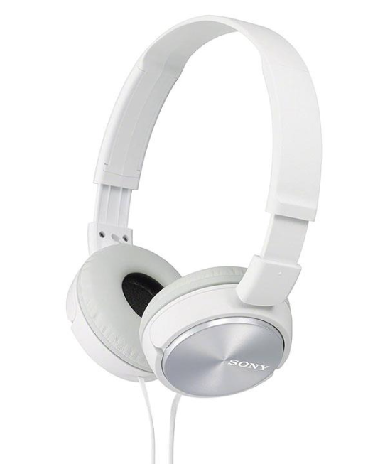 Sony On-Ear Headphones Wired Stereo Earphones Fold-able - MDR-ZX310 White