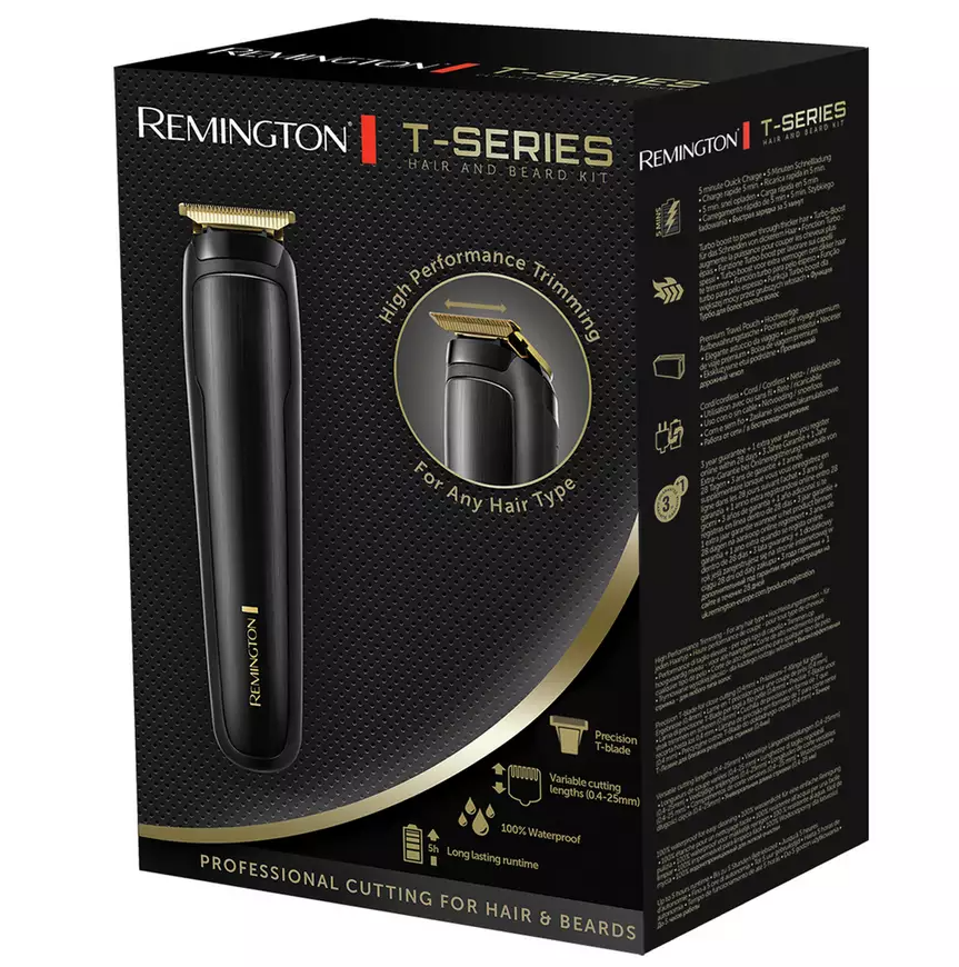 Remington T-Series Hair Clipper Professional Grooming Kit Cordless Hair Trimmer