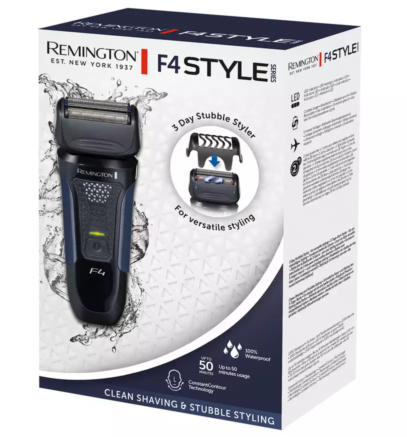 Remington Mens Foil Shaver F4 Style Stubble Styler Detail Trimmer Flex Foils