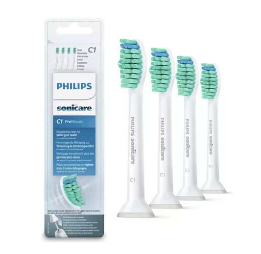Philips Sonicare C1 Replacement Toothbrush Heads HX6014/07 - 4 Heads