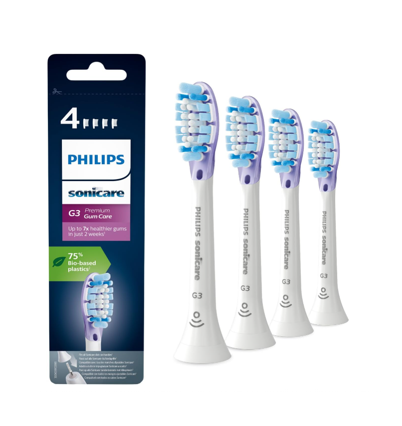 Philips Sonicare G3 Replacement Toothbrush Heads White / Black HX9054 - 4 Heads