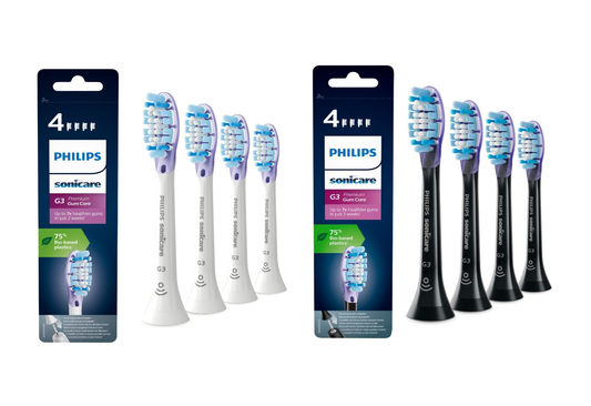 Philips Sonicare G3 Replacement Toothbrush Heads White / Black HX9054 - 4 Heads