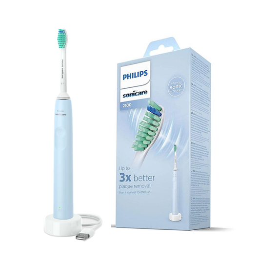 Philips Sonicare 2100 Electric Toothbrush USB Charging - Light Blue HX3651/12