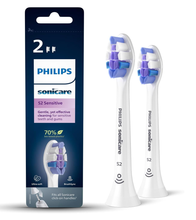 Philips Sonicare S2 Replacement Toothbrush Heads HX6052/10 - 2 Heads