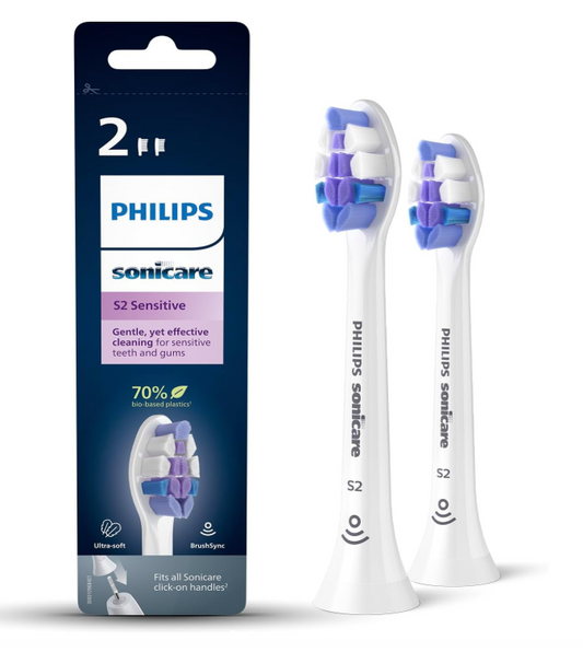 Philips Sonicare S2 Replacement Toothbrush Heads HX6052/10 - 2 Heads