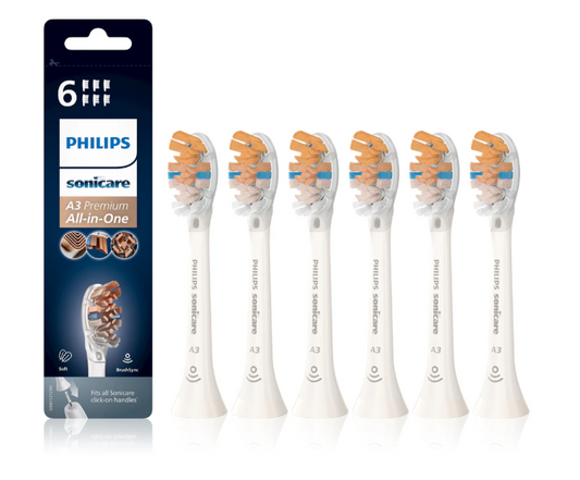 Philips Sonicare A3 Replacement Toothbrush Heads HX9096/10 - 6 Heads