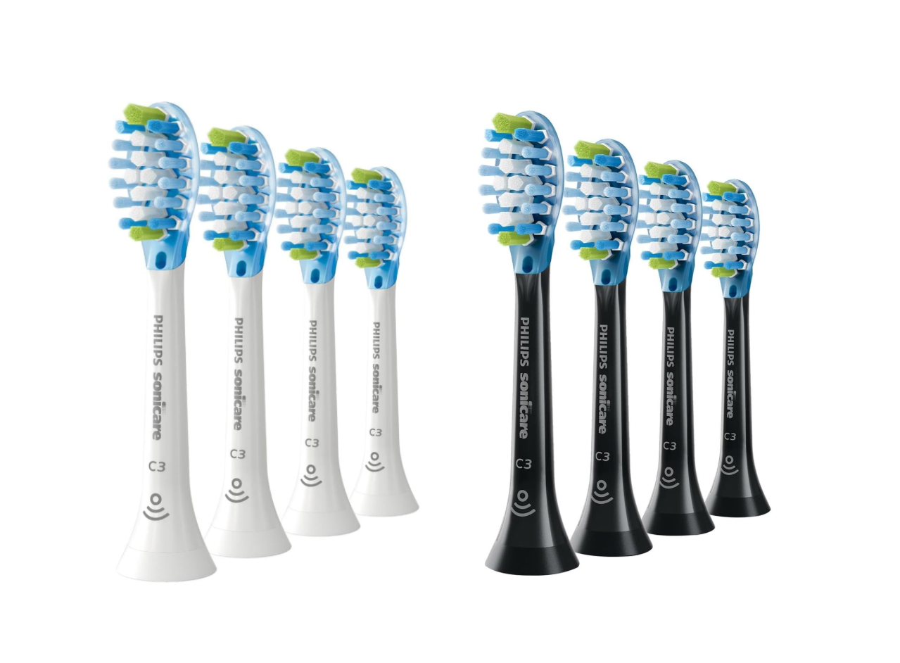 Philips Sonicare C3 Replacement Toothbrush Heads White / Black HX9044 - 4 Heads