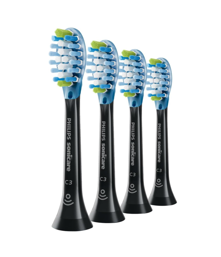 Philips Sonicare C3 Replacement Toothbrush Heads White / Black HX9044 - 4 Heads