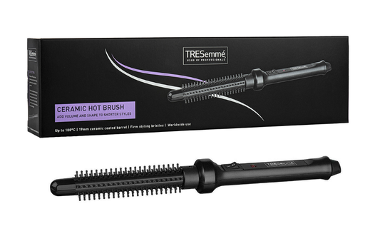 Tresseme Slim Ceramic Hot Brush 19mm Barrel Easy Styling for Short Hair 180C