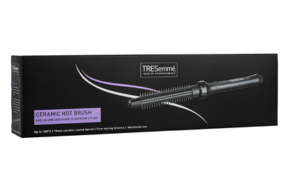 Tresseme Slim Ceramic Hot Brush 19mm Barrel Easy Styling for Short Hair 180C