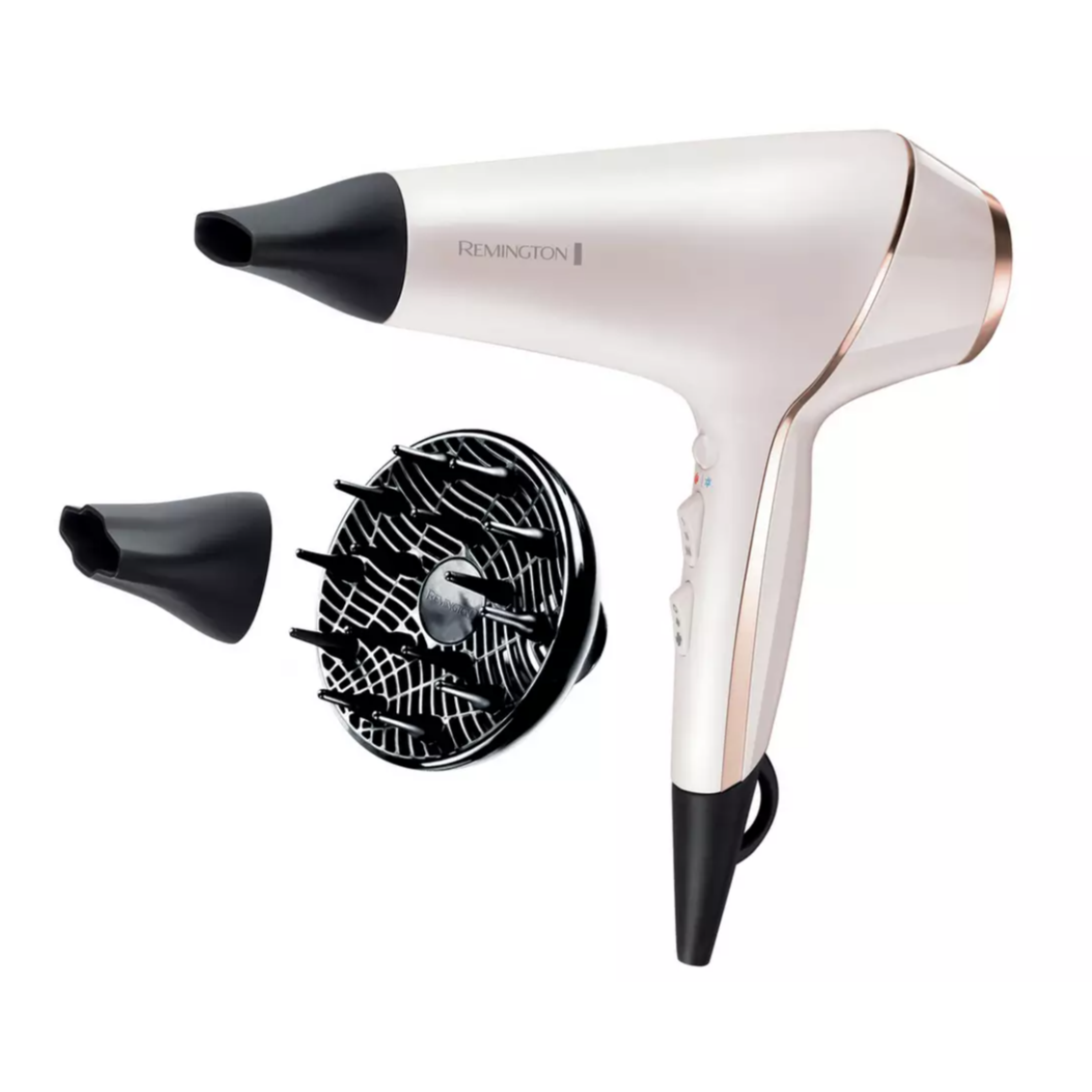 Remington ProLuxe Hair Dryer Ionic 2400W OptiHeat Technology 2 Attachments