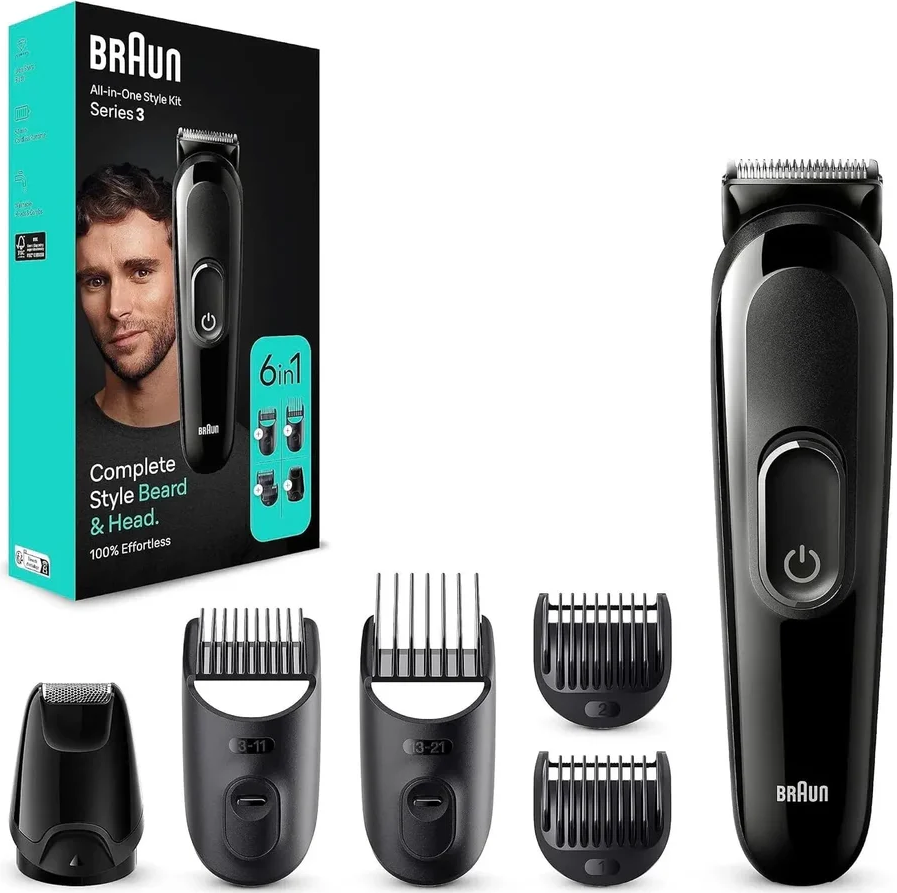 Braun All-in-one Hair Trimmer Kit for Beard and Hair 6in1 Ultra-Sharp Blades