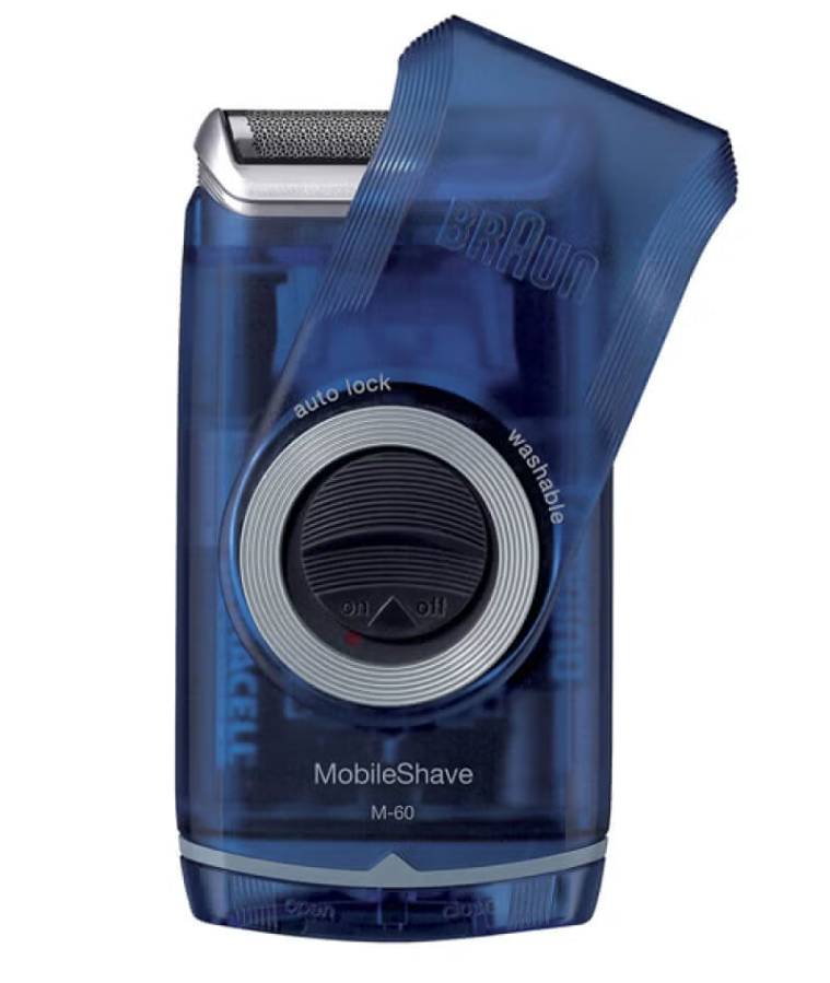 Braun Travel Shaver Washable Mens Foil Shaver MobileShave M-60 Battery Powered
