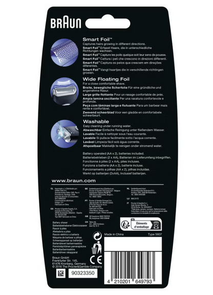 Braun Travel Shaver Washable Mens Foil Shaver MobileShave M-60 Battery Powered