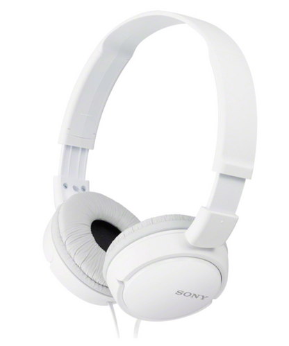 Sony Headphones On-Ear Stereo Earphones Wired Foldable- MDR-ZX110 White