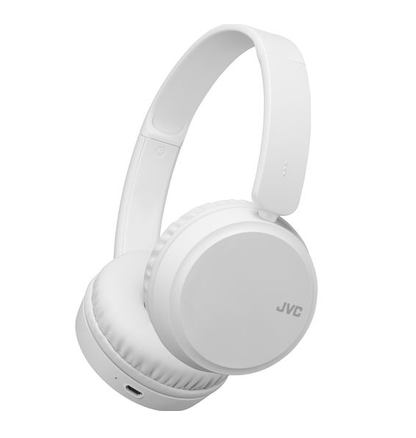 JVC Deep Bass Bluetooth On Ear Headphones Bass Boost Voice Assistant HAS35 White
