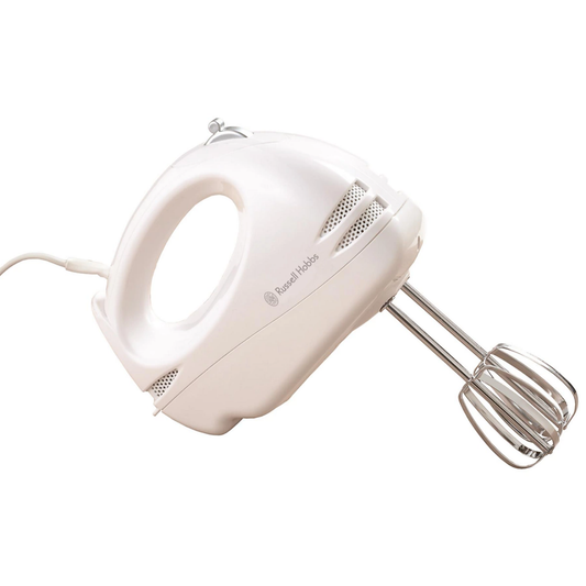 Russell Hobbs 125W Hand Mixer 6 Speed Electric Hand Held Whisk  White 14451