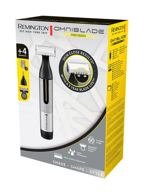 Remington OmniBlade Precision Beard Trimmer Shaver Waterproof with 4 Attachments