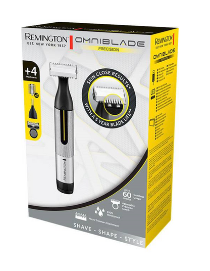 Remington OmniBlade Precision Beard Trimmer Shaver Waterproof with 4 Attachments