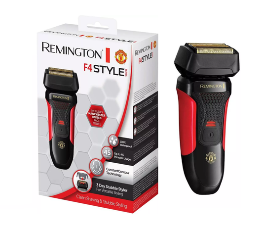 Remington Mens Foil Shaver F4 Style Man Utd Edition Stubble Styler Waterproof