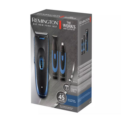 Remington Hair Clipper Kit Cordless/Corded with Detail Trimmer & Nose Trimmer