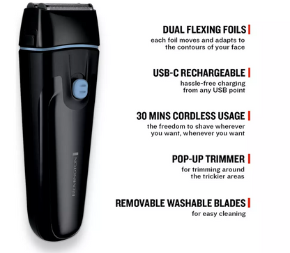 Remington F1 Mens Foil Shaver Dual Flexing Foils Pop-up Trimmer Style Series