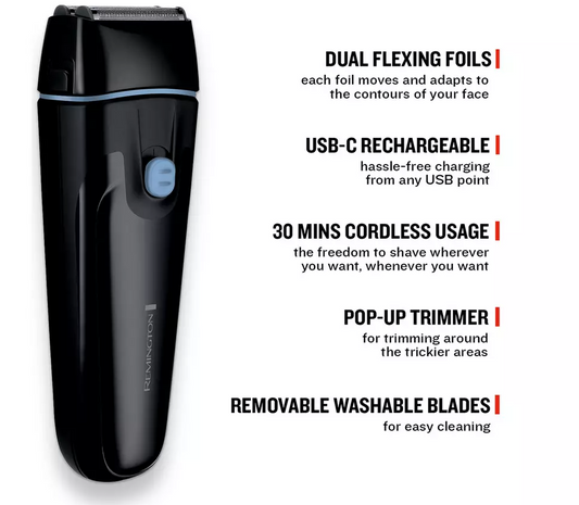 Remington F1 Mens Foil Shaver Dual Flexing Foils Pop-up Trimmer Style Series