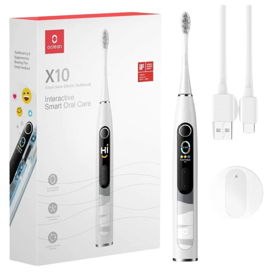 Oclean Smart Sonic Electric Toothbush 5 Modes Colour Display - X10 Pearly Grey