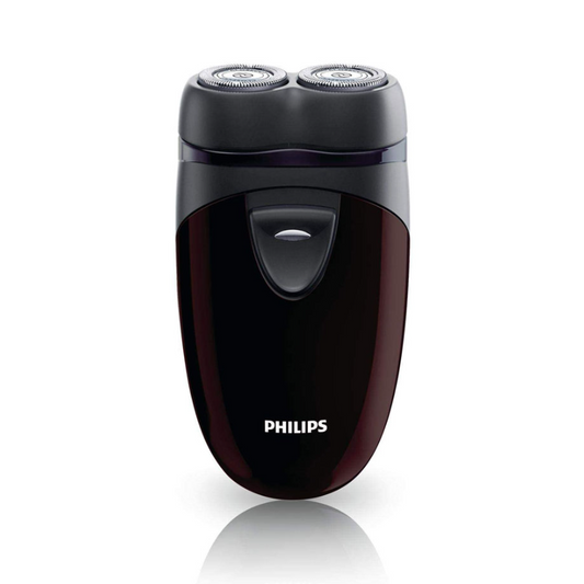 Philips Men's Electric Travel Shaver 2-Head Rotary Close-Cut Battery-Powered