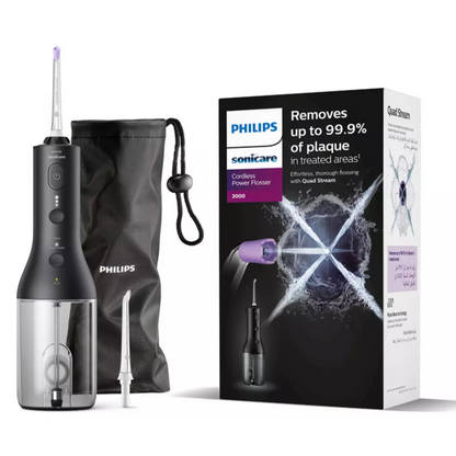 Philips Sonicare Cordless Power Flosser 3000 Oral Irrigator - HX3826/33 Black