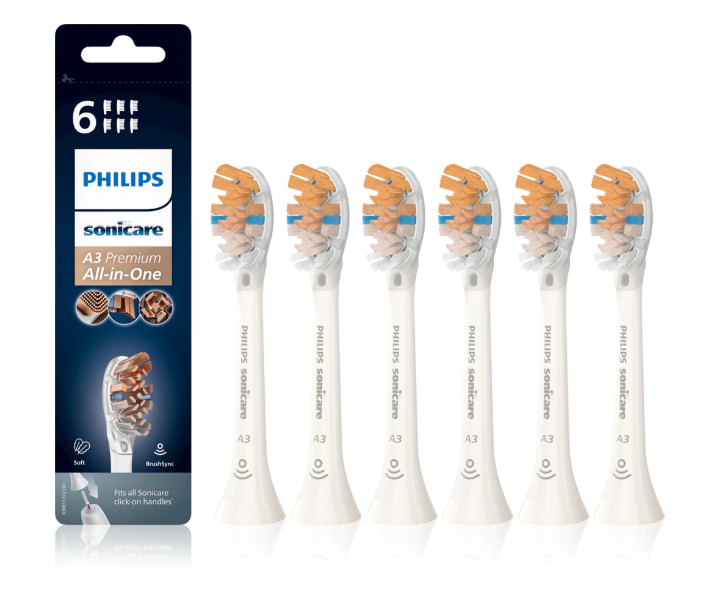 Philips Sonicare A3 Replacement Toothbrush Heads HX9096/10 - 6 Heads